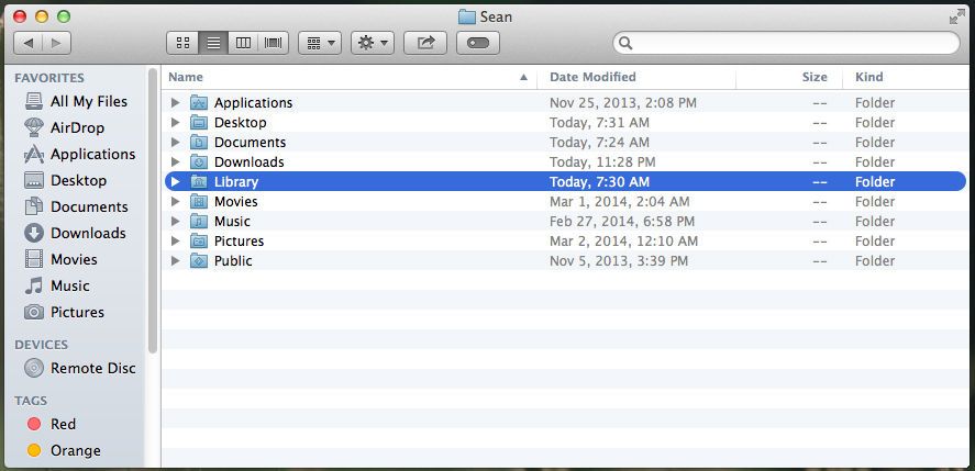 Mac Os X Open Library Folder